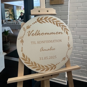 Velkommen skilt til konfirmation 